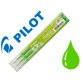 Recharge roller pilot frixion clicker écriture moyenne 0.5mm encre effaçable coloris vert pomme set de 3 unités