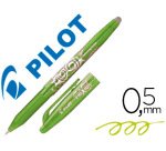 Roller pilot frixion ball écriture moyenne 0.5mm encre effaçable grip préhension rechargeable gomme sertie vert pomme
