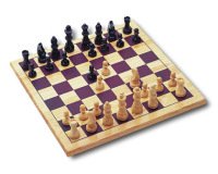 Jeu d'échecs plateau 30x30cm pièces en bois massif 2 joueurs dès 7 ans