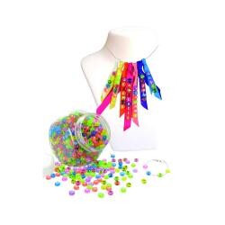 Perles en plastique lettres phosphorescentes 1 bocal 1200 unités