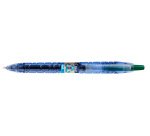 Roller pilot b2p gel écriture moyenne 0.7mm corps plastique recyclé translucide rechargeable coloris vert