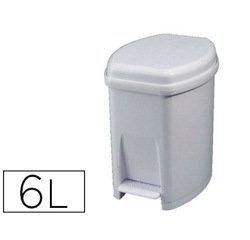 Poubelle pédale plastique seau intérieur 6l 270x215x265mm