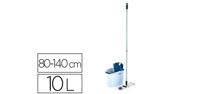 Ensemble seau balai us mini 10l 5l essoreur balai plat petites surfaces manche alu extensible en option