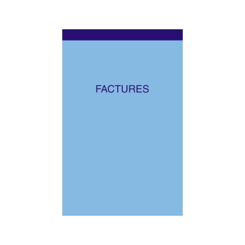 Bloc de caisse facture, 50 dupli numérotés de 1 à 50