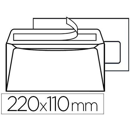 Enveloppe gpv green dl 110x220mm 75g adhésive fenêtre 45x100mm coloris blanc boîte 500 unités