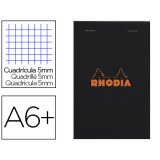 Bloc agrafé Rhodia N°14 11x17 cm 80 feuillets petits carreaux 5x5 80g - Noir