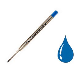Recharge universelle stylo-bille type parker largeur fine coloris bleu