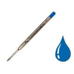 Recharge universelle stylo-bille type parker largeur fine coloris bleu