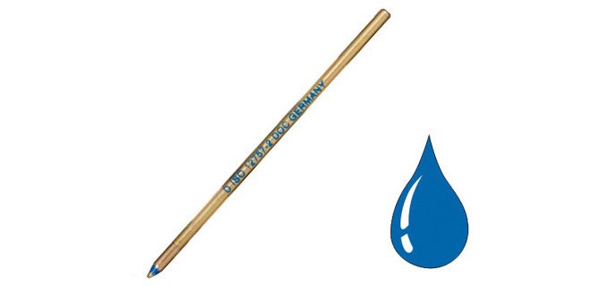 Recharge universelle stylo-bille courte laiton largeur moyenne coloris bleu