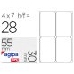 Étiquette adhésive apli agipa bureau 30x55mm pochette 28 unités