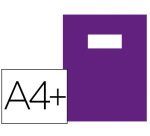 Protège-cahier riplast yéti pvc opaque 20/100e inclus porte-étiquette et étiquette a4+ 240x320mm coloris violet