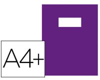 Protège-cahier riplast yéti pvc opaque 20/100e inclus porte-étiquette et étiquette a4+ 240x320mm coloris violet
