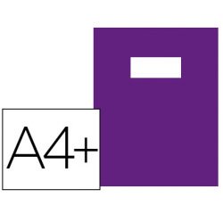 Protège-cahier riplast yéti pvc opaque 20/100e inclus porte-étiquette et étiquette a4+ 240x320mm coloris violet