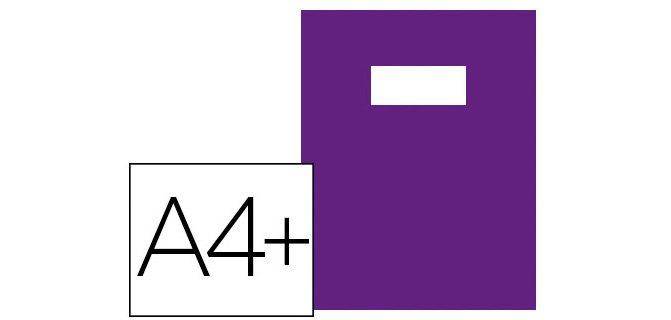Protège-cahier riplast yéti pvc opaque 20/100e inclus porte-étiquette et étiquette a4+ 240x320mm coloris violet