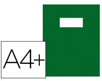 Protège-cahier riplast yéti pvc opaque 20/100e inclus porte-étiquette et étiquette a4+ 240x320mm coloris vert foncé