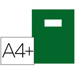 Protège-cahier riplast yéti pvc opaque 20/100e inclus porte-étiquette et étiquette a4+ 240x320mm coloris vert foncé