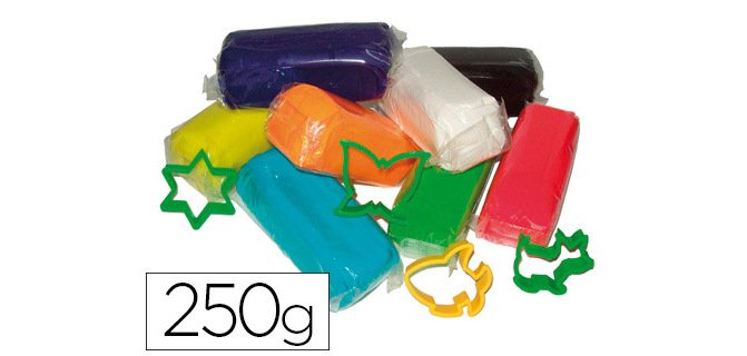 Pâte à modeler assortiment 8 coloris 250g