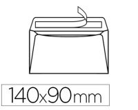 Enveloppe visite gpv saint louis papier vélin blanc 100g 90x140mm adhésive fond gris étui 25 unités