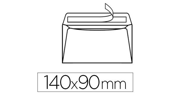 Enveloppes de visite Saint Louis, 90 x 140 mm, blanc