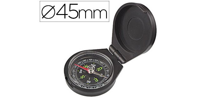 Boussole de poche, diamètre: 45 mm, avec couvercle