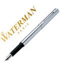 Stylo-plume waterman graduate corps acier chromé section noire