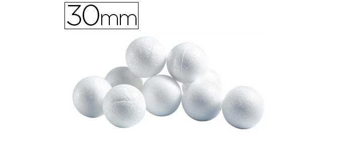 Boule cellulose univers de piwi diamètre 30mm coloris blanc sachet 50 unités