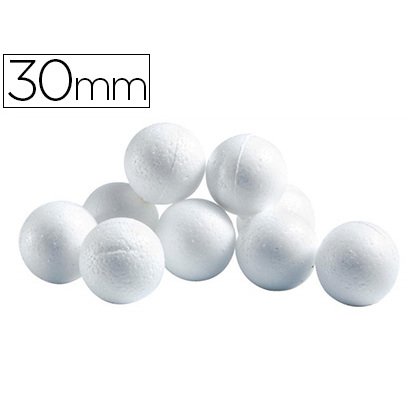 Boule cellulose univers de piwi diamètre 30mm coloris blanc sachet 50 unités