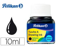 Encre de chine pelikan tire-lignes plumes dessinateur pinceaux couleur noir flacon 10ml