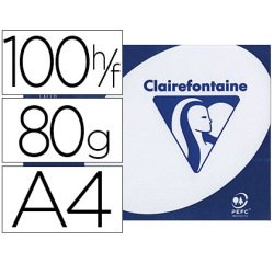 Papier clairefontaine clairalfa extra blanc a4 80g/m2 blancheur 170 opacité 93 rigidité 135 100 feuilles