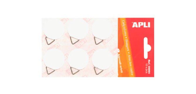 Attache apli cadres tableaux panneaux supporte 200g crochet métal triangulaire sachet 12 unités