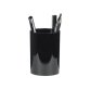 Pot à crayons cep confort polystyrène antichoc haute qualité parois épaisses hauteur 105mm diamètre 75mm coloris noir
