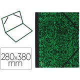 Carton à dessin canson papier marbré vert 90g dos koveril noir fermeture élastique 280x380mm