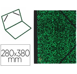 Carton à dessin canson papier marbré vert 90g dos koveril noir fermeture élastique 280x380mm