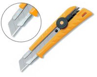 Cutter olfa l1 corps abs lame acier 18mm blocage par molette guide lame longueur 147mm