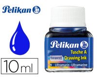 Encre de chine pelikan tire-lignes plumes dessinateur pinceaux couleur bleu outremer flacon 10ml