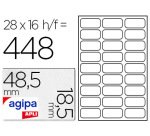 Étiquette adhésive apli agipa multi-usage 48.5x30mm laser jet d'encre formats paramétrés étui a5 256 unités
