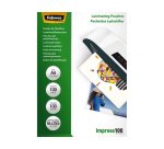 Pochette plastification fellowes à chaud polyester transparent résistant eau format a4 100 microns boîte 100 unités