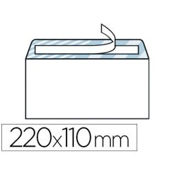 Enveloppe économique dl 110x220mm 80g adhésive coloris blanc boîte 500 unités