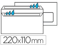Enveloppe économique dl 110x220mm 80g autocollante fenêtre 45x100mm coloris blanc boîte 500 unités