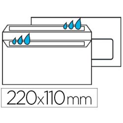 Enveloppe économique dl 110x220mm 80g autocollante fenêtre 45x100mm coloris blanc boîte 500 unités