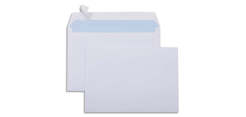 Enveloppe économique c5 162x229mm 80g adhésive coloris blanc boîte 500 unités