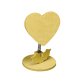 Clip mémo fantaisie bois sur ressort forme coeur 12.5cm