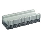 Brosse jpc tableau blanc corps plastique 10 lamelles feutres détachables 14,4x5,5cm