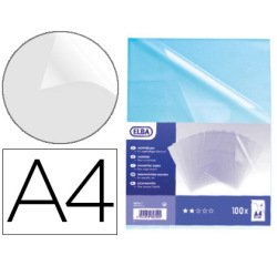 Pochette coin elba polyproylène souple grainé 9/100e a4 capacité 20f incolore boîte de 100 unités