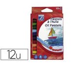 Pastel huile lefranc bourgeois 60mm diamètre 8mm coloris assortis boîte 12 unités