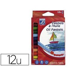 Pastel huile lefranc bourgeois 60mm diamètre 8mm coloris assortis boîte 12 unités