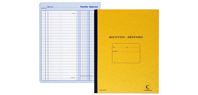 Piqûre 'Recettes/Dépenses', 80 pages, 297 x 210 mm