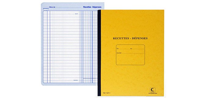 Registre standard elve piqué a4 210x297mm recettes dépenses 80 pages
