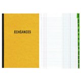 Piqûre 'Echéancier', 96 pages, 297 x 210 mm