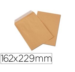 Pochette kraft gpv adhésive économique c5 162x229mm 90g boîte 500 unités